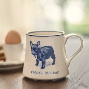 Set of 2 New in Box Molly Hatch FRENCH BULLDOG DOG MUG fr Anthropologie Frenchie
